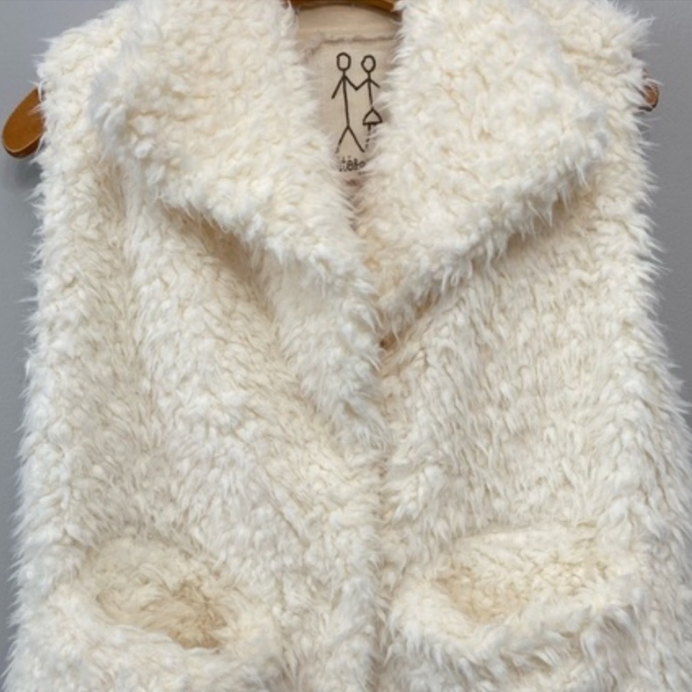 Johnny was pete&greta ivory cream vest size small